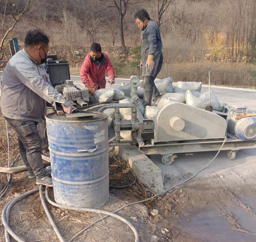 息县路面下沉注浆